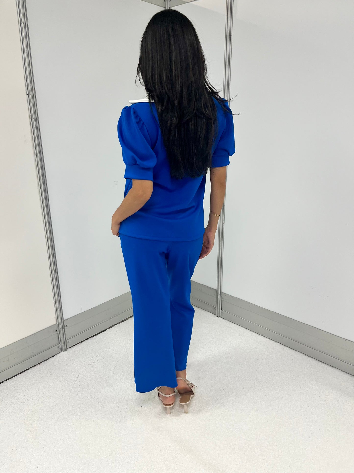 Carole Christian Short Sleeve Scuba Set - Blue