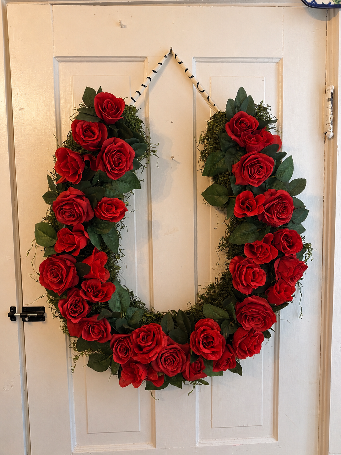 Horseshoe Rose Wreath
