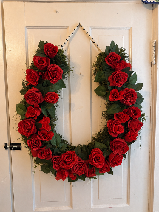 Horseshoe Rose Wreath